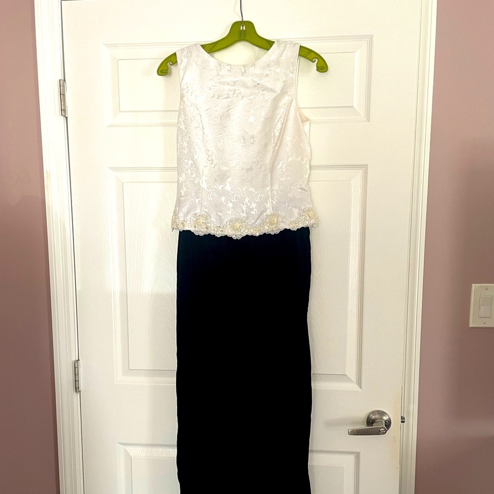 Vintage Scott McClintock Long Evening Velvet Dress Romantic Sleevless